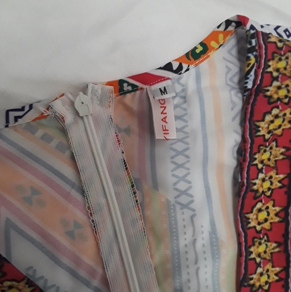 Bright Colored Boho Jumei Yifang Dress (M) - Picture 7 of 8